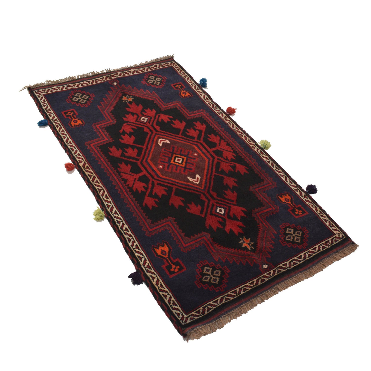 Hand Knotted Baluchi Rug 2' 10" x 5' 0" ft / 87 x 153 cm - No. B18901