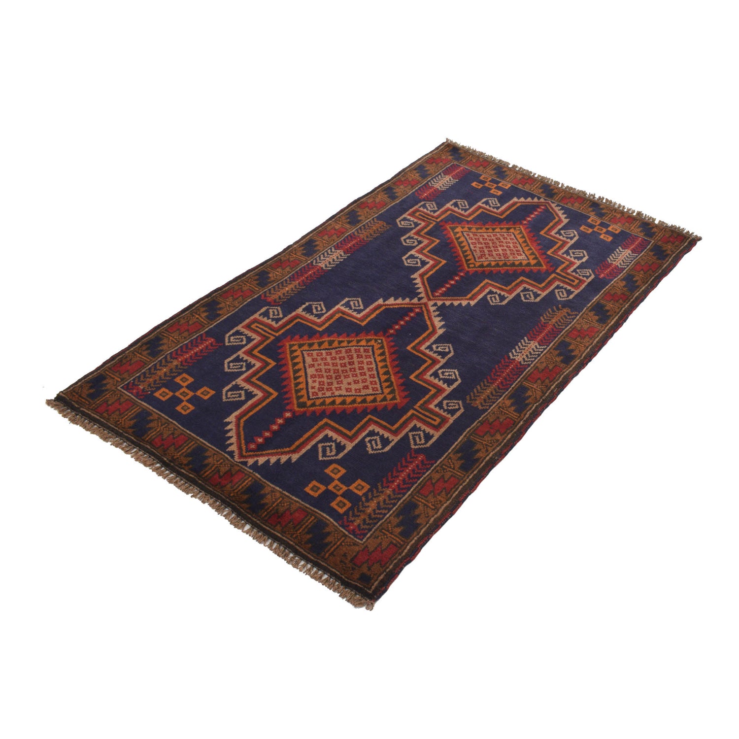 Hand Knotted Baluchi Rug 2' 10" x 4' 9" ft / 87 x 145 cm - No. B18907