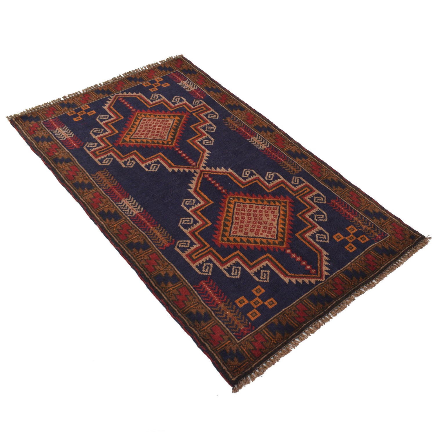 Hand Knotted Baluchi Rug 2' 10" x 4' 9" ft / 87 x 145 cm - No. B18907