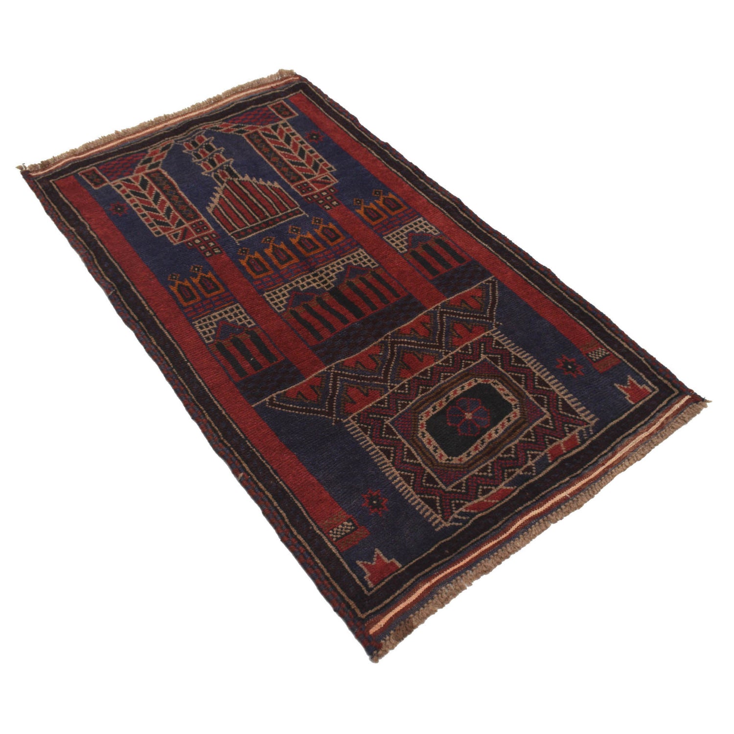 Muslim Prayer Rug 2' 8" x 4' 6" ft / 81 x 136 cm - B18910