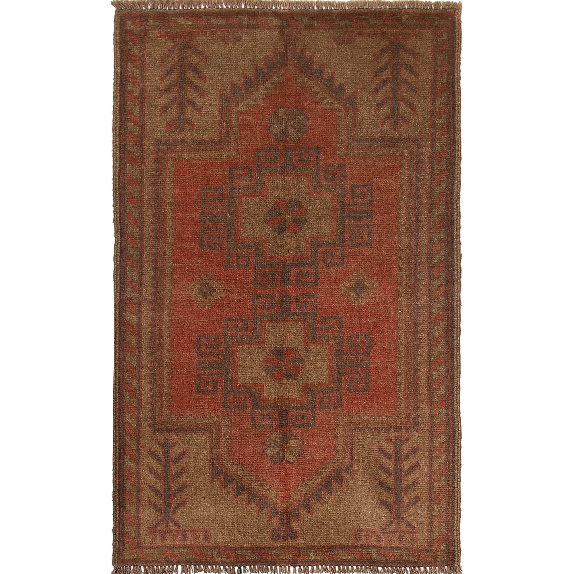 Hand Knotted Overdyed Rug 2' 7" x 4' 10" ft / 80 x 147 cm - No. B19260