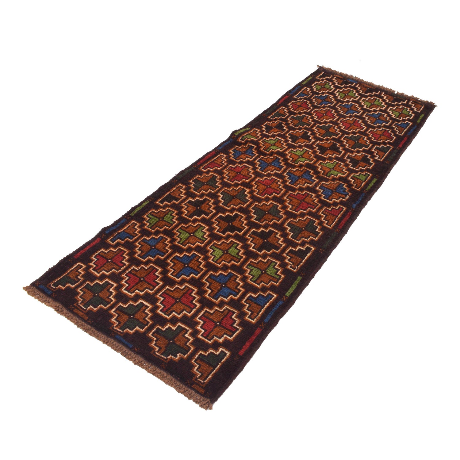Authentic Tribal Baluchi Runner 2' 1" x 6' 7" ft / 64 x200 cm - No. B19266