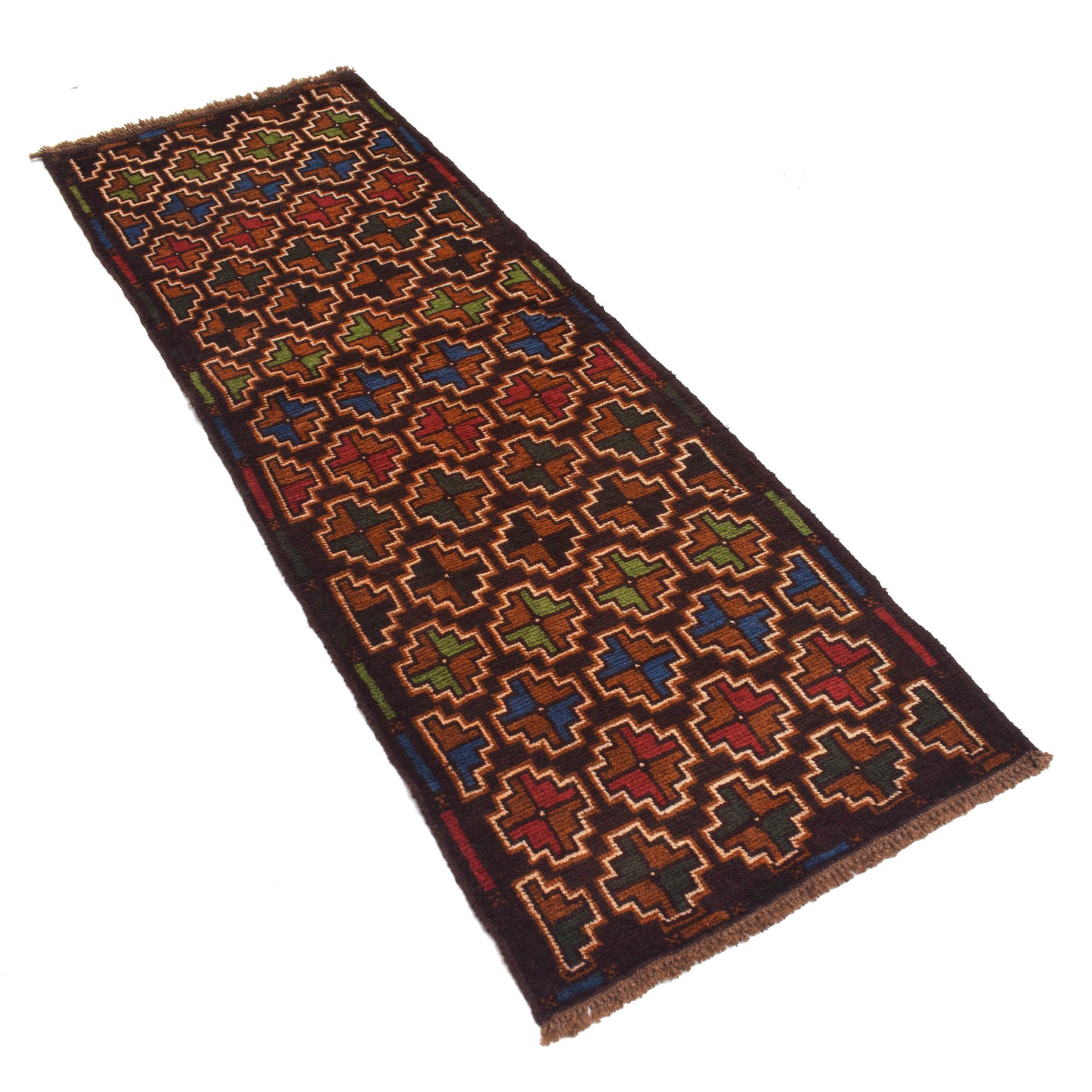 Authentic Tribal Baluchi Runner 2' 1" x 6' 7" ft / 64 x200 cm - No. B19266