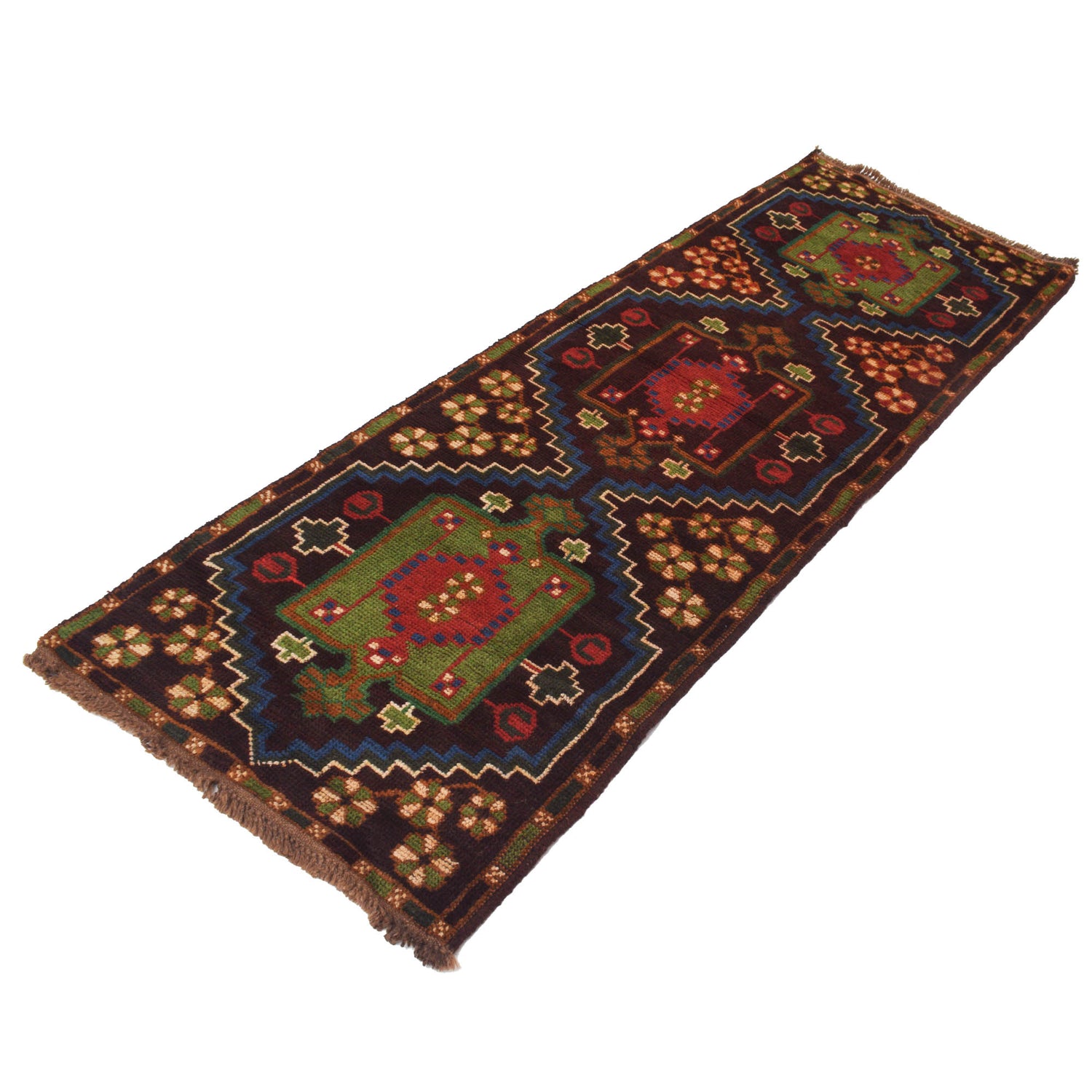 Authentic Tribal Baluchi Runner 2' 4" x 7' 1" ft / 72 x215 cm - No. B19273