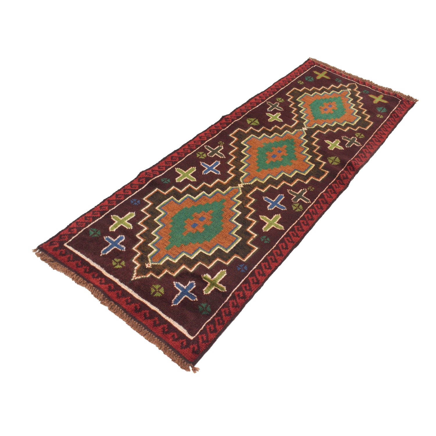Authentic Tribal Baluchi Runner 2' 2" x 6' 4" ft / 65 x 192 cm - No. B19281