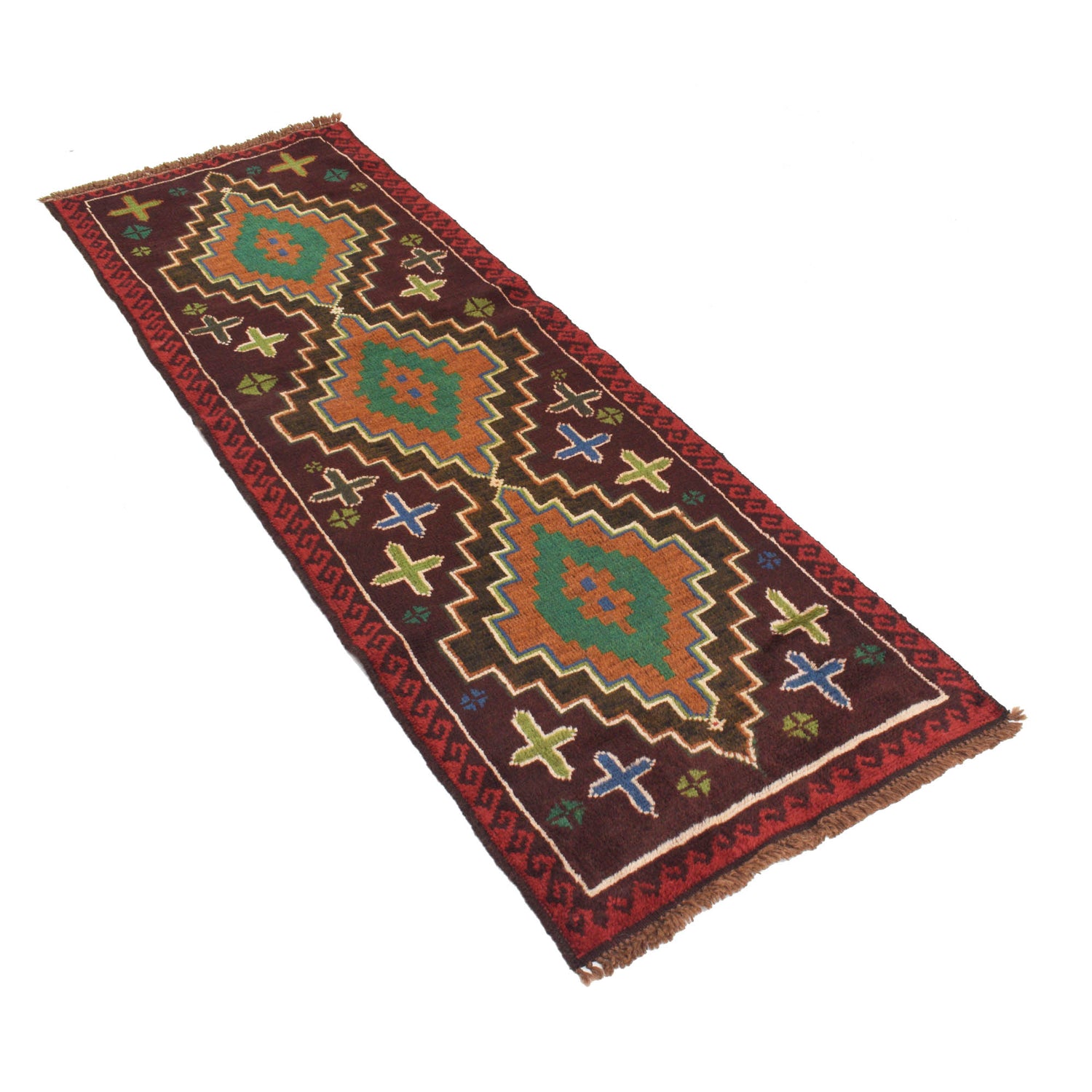Authentic Tribal Baluchi Runner 2' 2" x 6' 4" ft / 65 x 192 cm - No. B19281