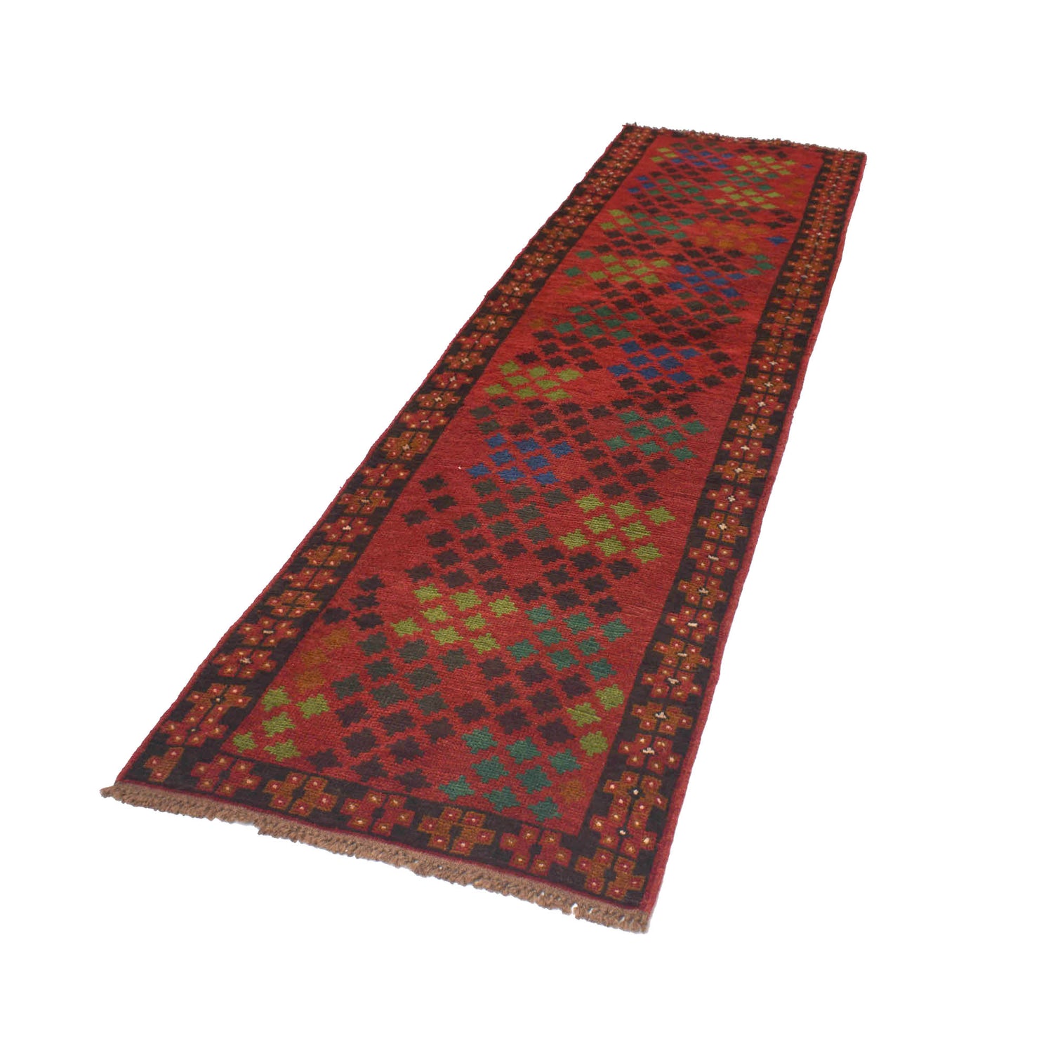 Hand-Knotted Baluchi Runner Rug 2' 8" x 9' 8" ft / 81 x 295 cm - No. B19283