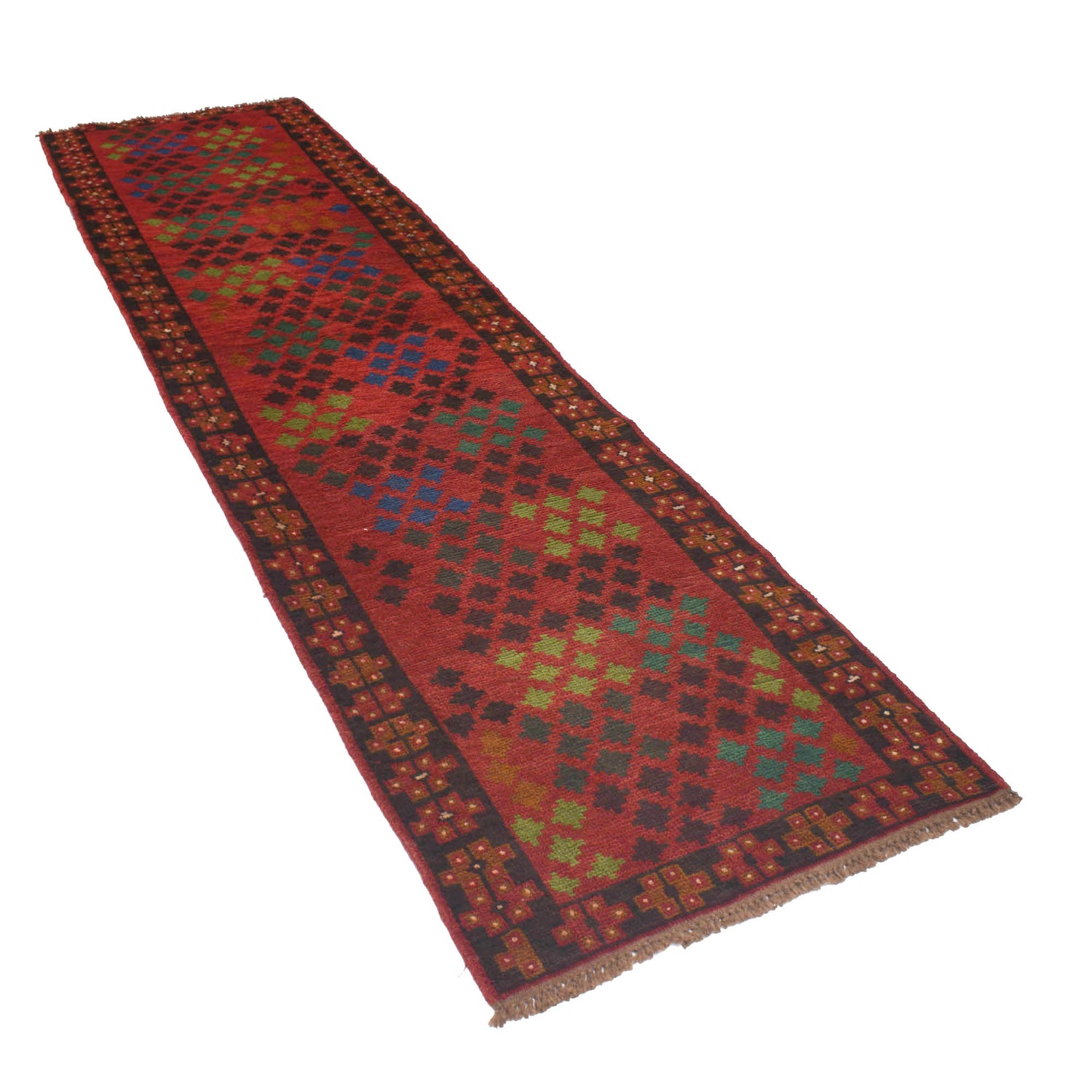 Hand-Knotted Baluchi Runner Rug 2' 8" x 9' 8" ft / 81 x 295 cm - No. B19283