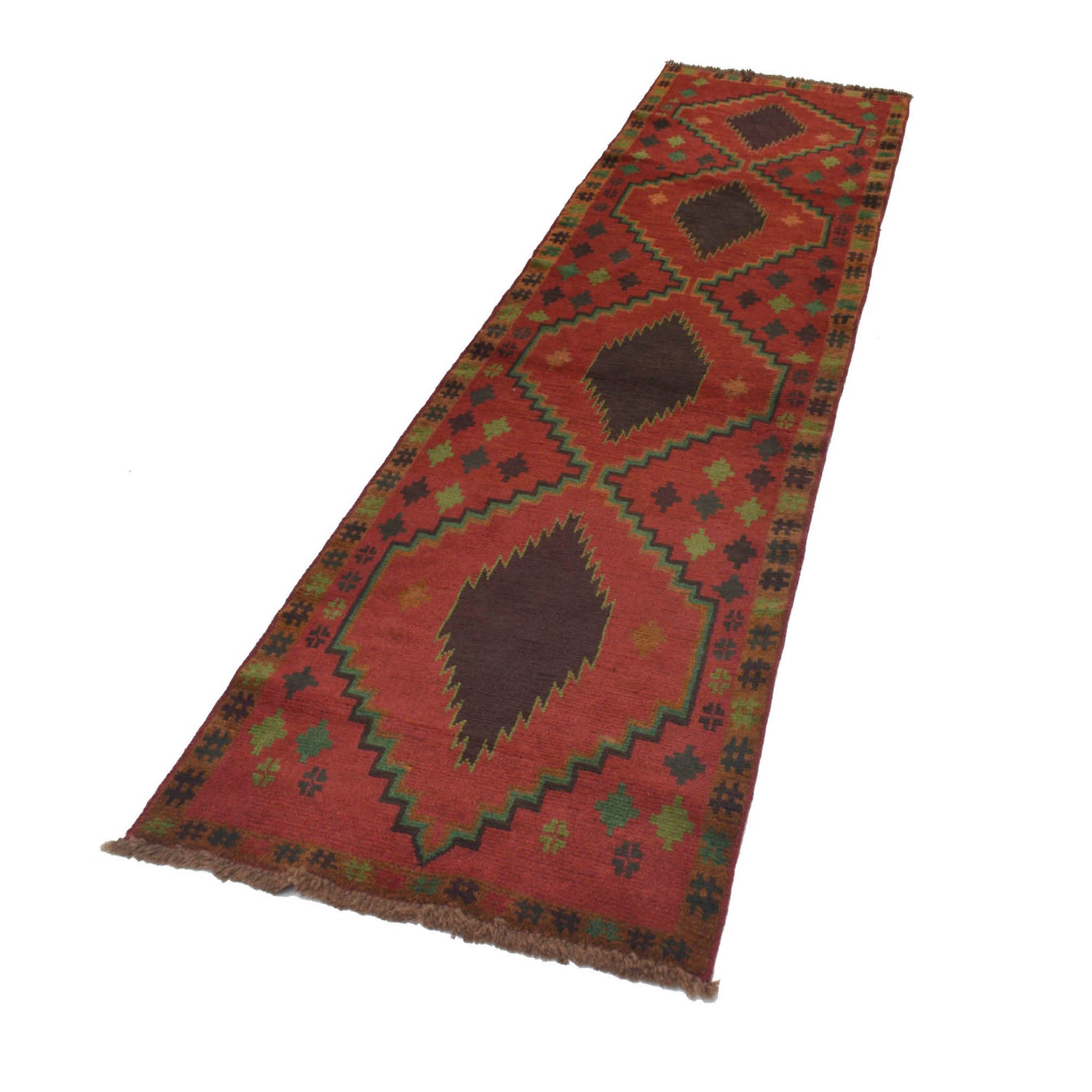 Authentic Tribal Baluchi Runner 2' 7" x 6' 11" ft / 80 x 212 cm - No. B19285