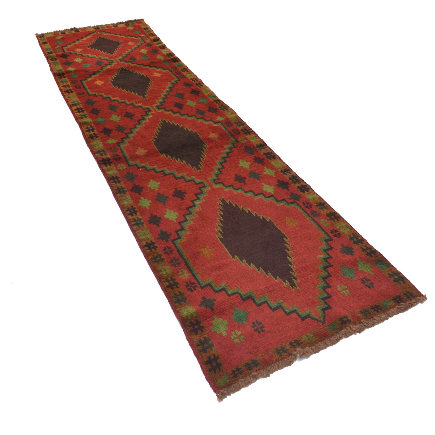 Authentic Tribal Baluchi Runner 2' 7" x 6' 11" ft / 80 x 212 cm - No. B19285