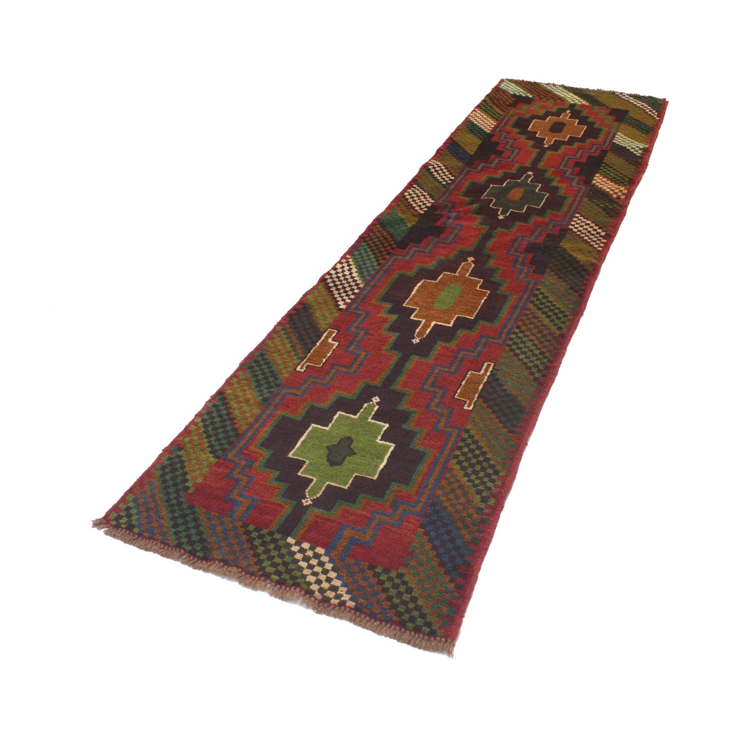 Hand-Knotted Baluchi Runner Rug 2' 6" x 9' 5" ft / 76 x 288 cm - No. B19286