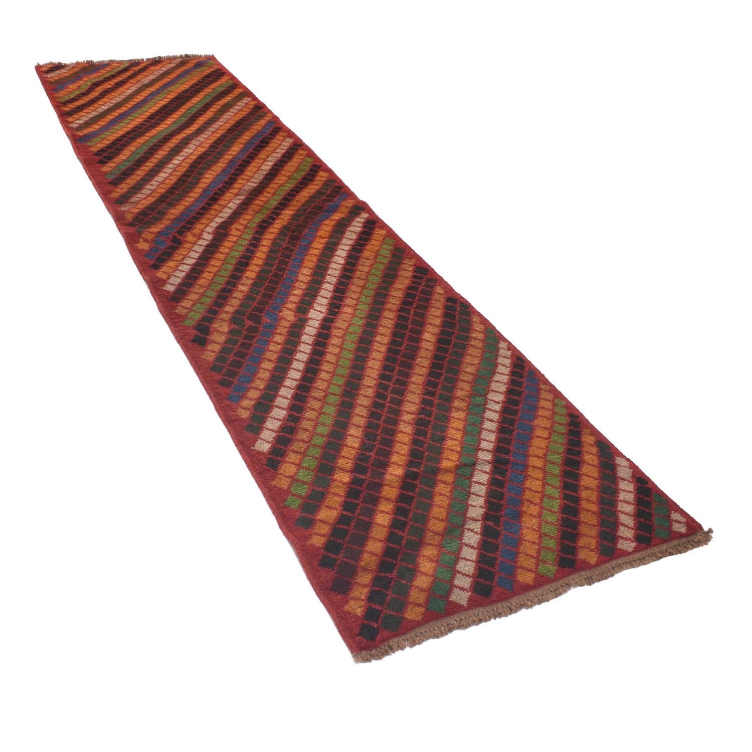 Hand-Knotted Baluchi Runner Rug 2' 8" x 9' 11" ft / 82 x 301 cm - No. B19287