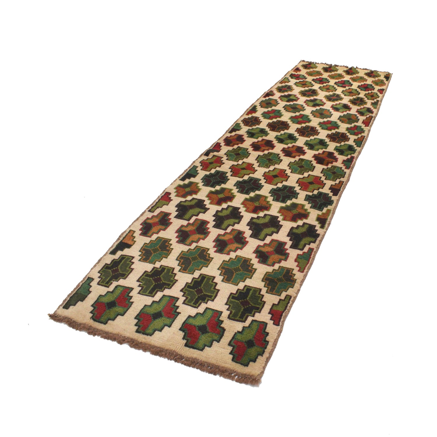 Hand-Knotted Baluchi Runner Rug 2' 7" x 9' 7" ft / 80 x 293 cm - No. B19290