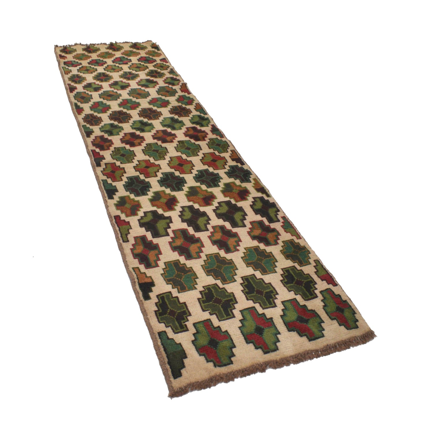 Hand-Knotted Baluchi Runner Rug 2' 7" x 9' 7" ft / 80 x 293 cm - No. B19290