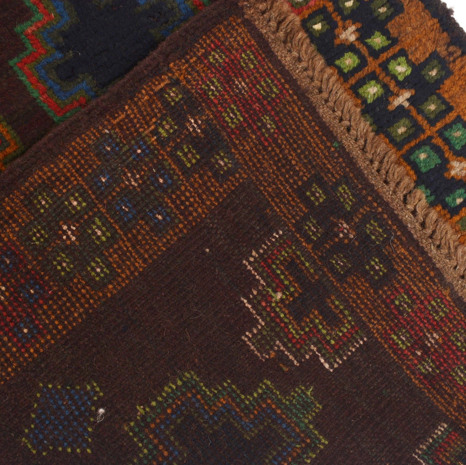 Hand-Knotted Baluchi Runner Rug 2' 7" x 9' 11" ft / 80 x 302 cm - No. B19303