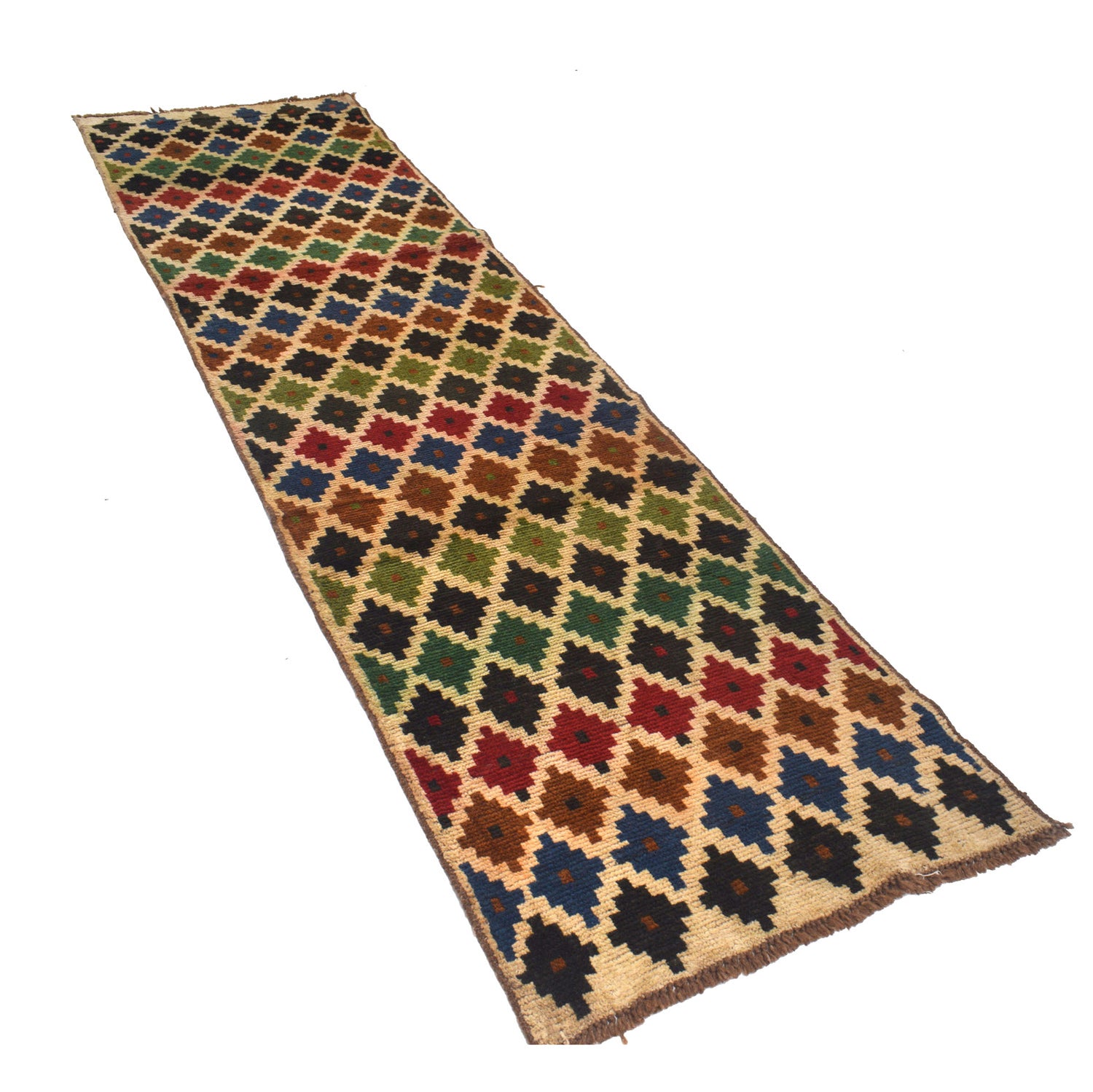 Hand-Knotted Baluchi Runner Rug 2' 6" x 9' 6" ft / 77 x 290 cm - No. B19306