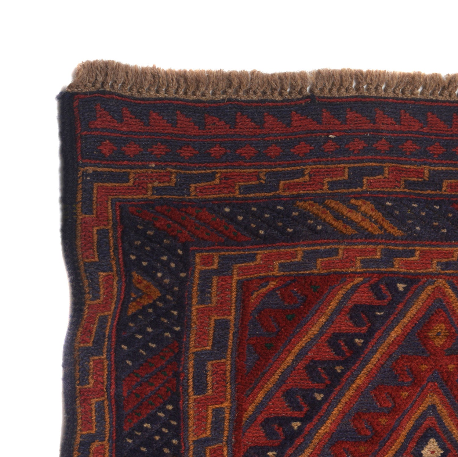 Hand Knotted Mashwani Runner 2' 7" x 12' 4" ft / 78 x 376 cm - No. B19315