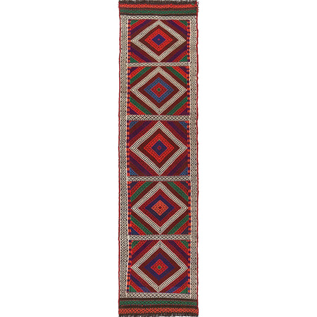 Long Kilim Runner 2' 2" x 8' 11" ft / 65 x 273 cm - No. B19340