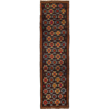 Hand-Knotted Baluchi Runner Rug 2' 5" x 9' 8" ft / 74 x 294 cm - No. B19433
