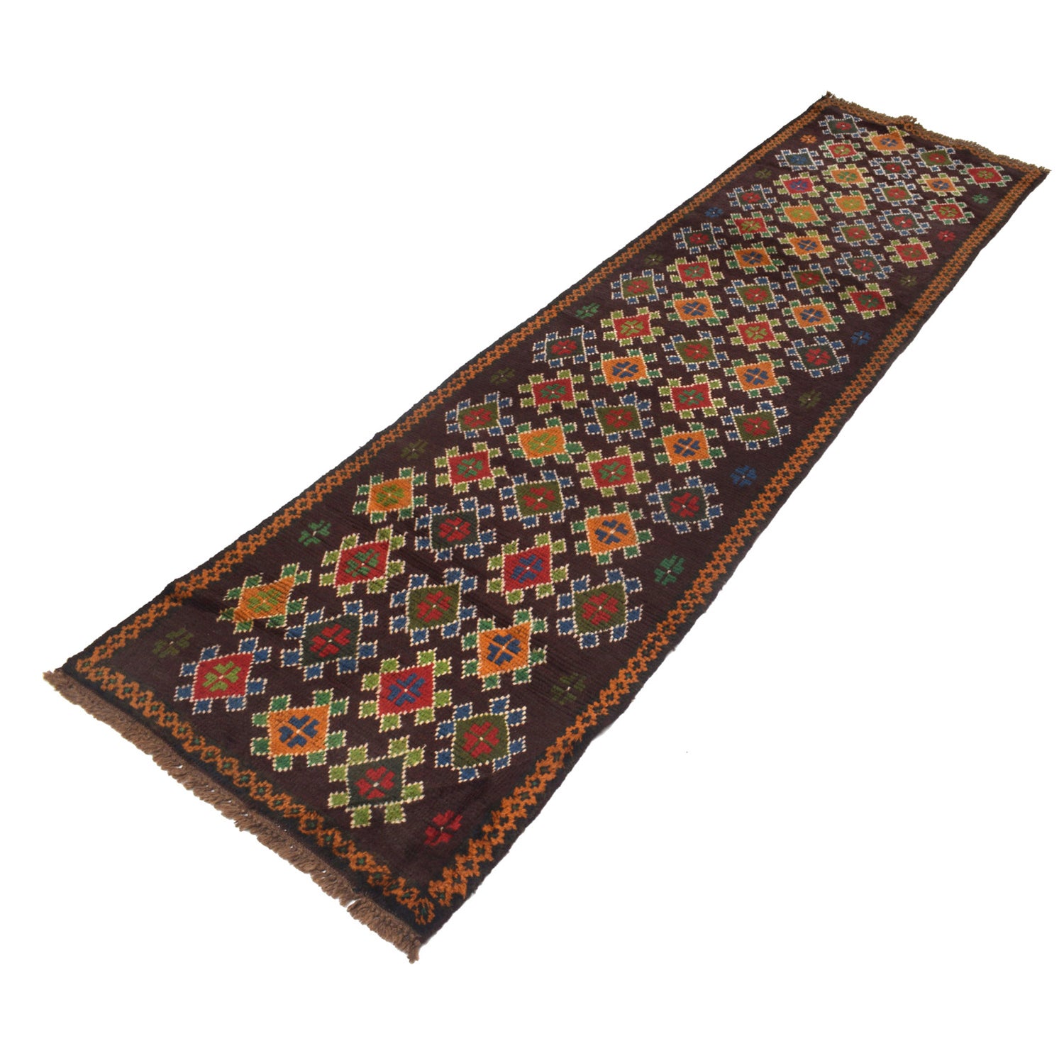 Hand-Knotted Baluchi Runner Rug 2' 5" x 9' 8" ft / 74 x 294 cm - No. B19433