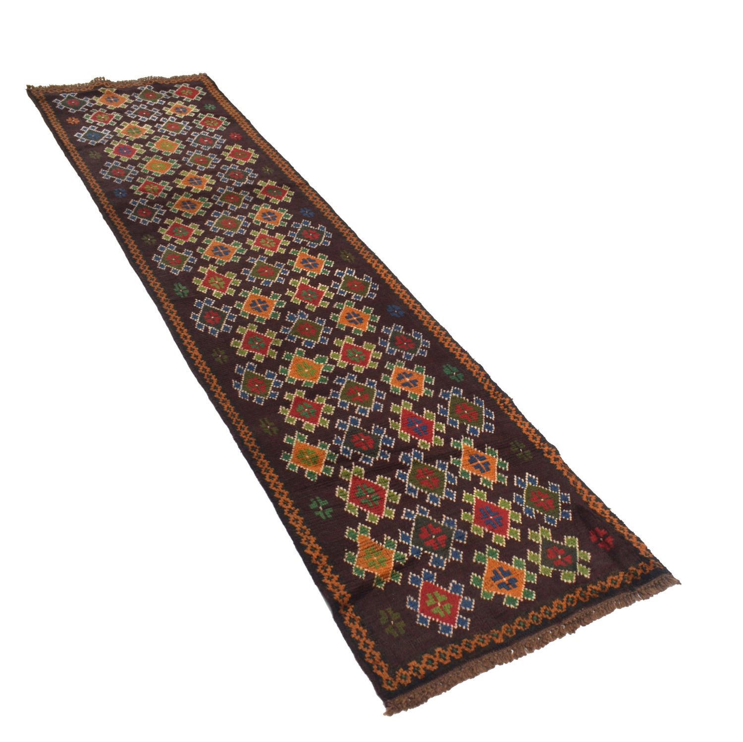 Hand-Knotted Baluchi Runner Rug 2' 5" x 9' 8" ft / 74 x 294 cm - No. B19433
