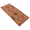 Hand Woven Wool Kelim Runner 2' 0" x 4' 9" ft / 62 x146 cm - No. B19543