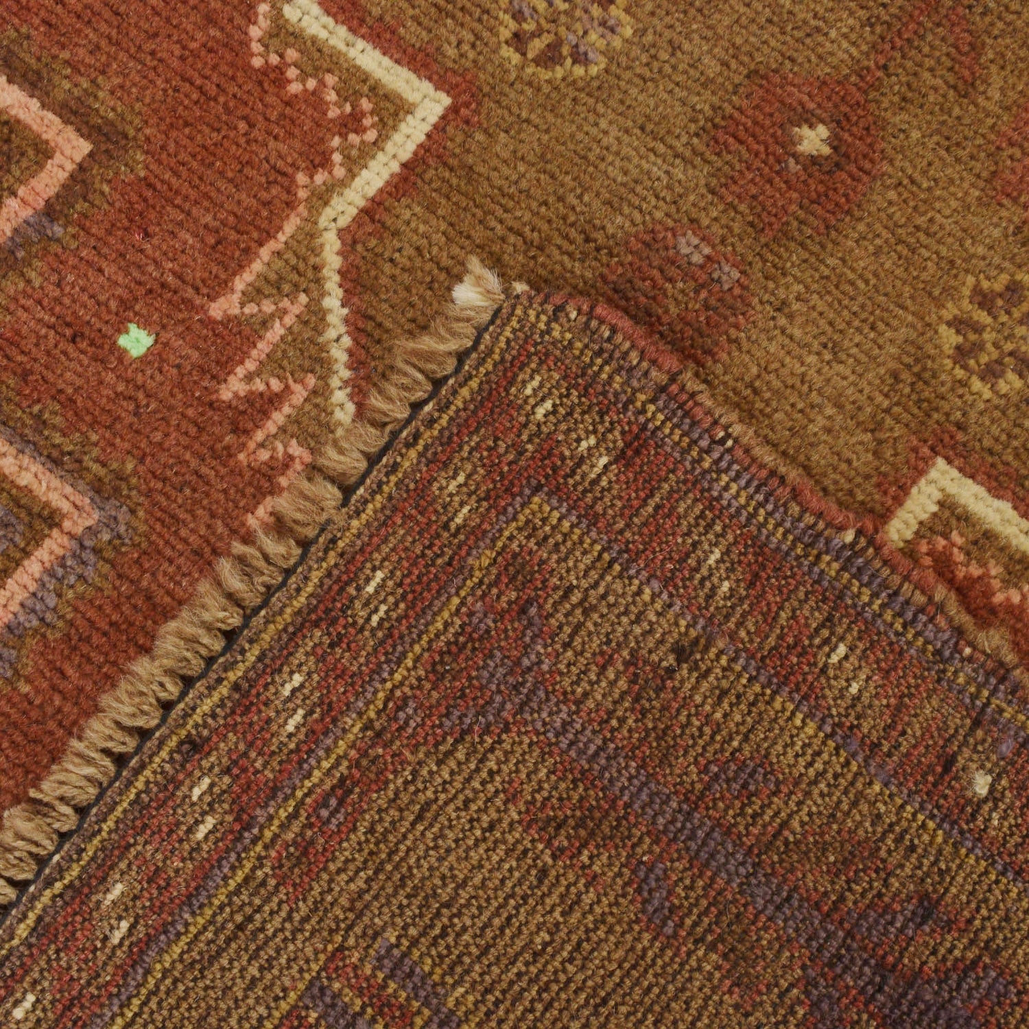 Brown Color Overdyed Area Rug 3' 0" x 4' 9" ft / 91 x 144 cm - No. B19568