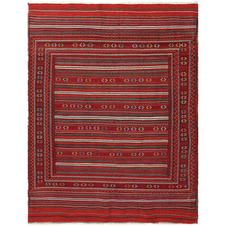 Handmade Flatweave Kilim 4' 9" x 6' 3" ft / 146 x 190 cm - No. B19586