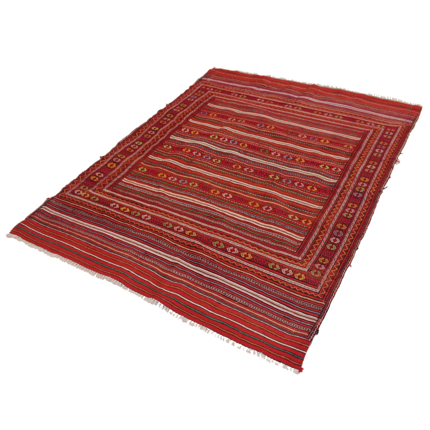 Handmade Flatweave Kilim 4' 9" x 6' 3" ft / 146 x 190 cm - No. B19586