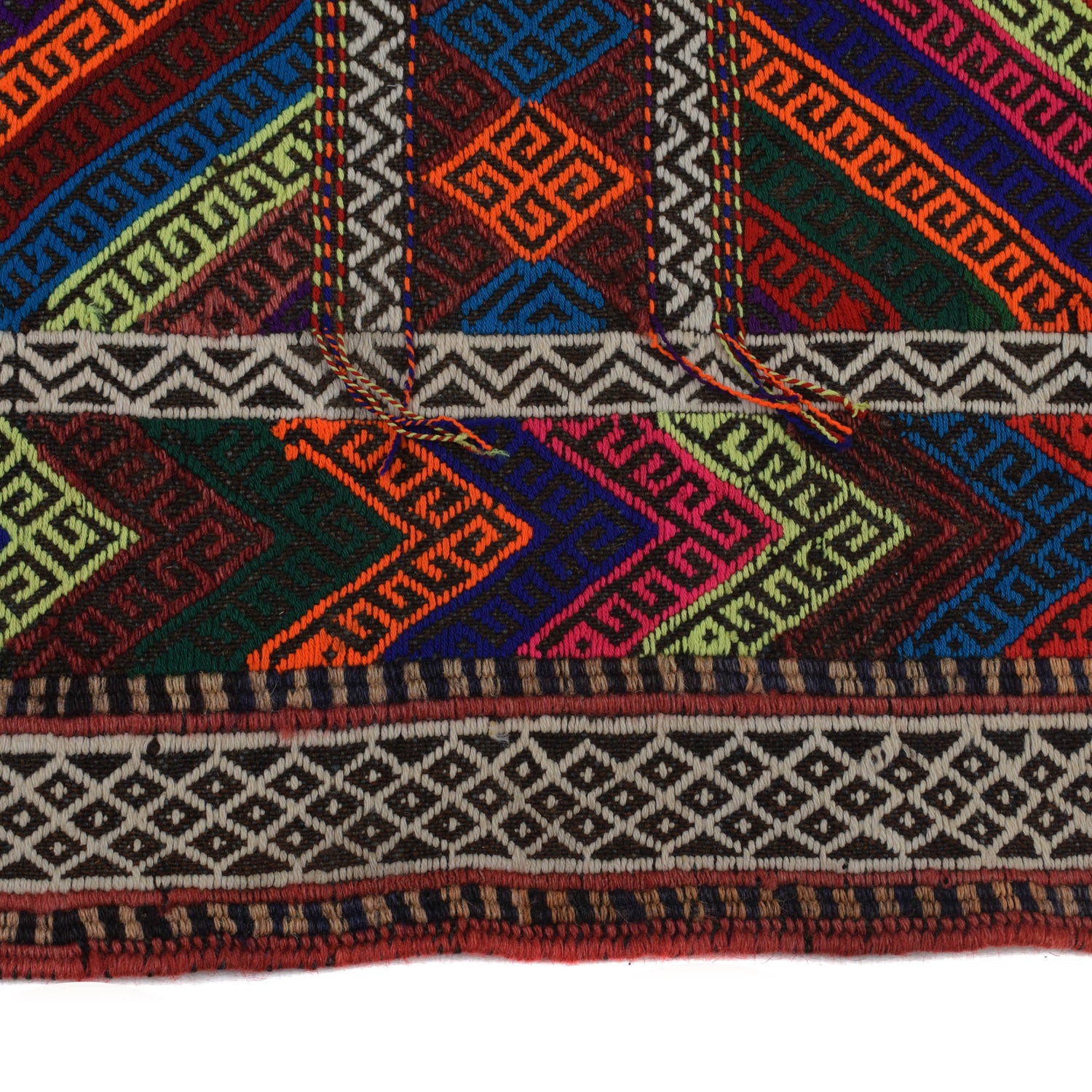 Tribal Afghan Suzani Kilim Runner 2' 0" x 6' 3" ft / 62 x 191 cm - No. B19853
