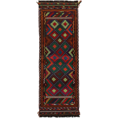 Tribal Afghan Suzani Kilim Runner 2' 4" x 6' 8" ft / 72 x 203 cm - No. B19854