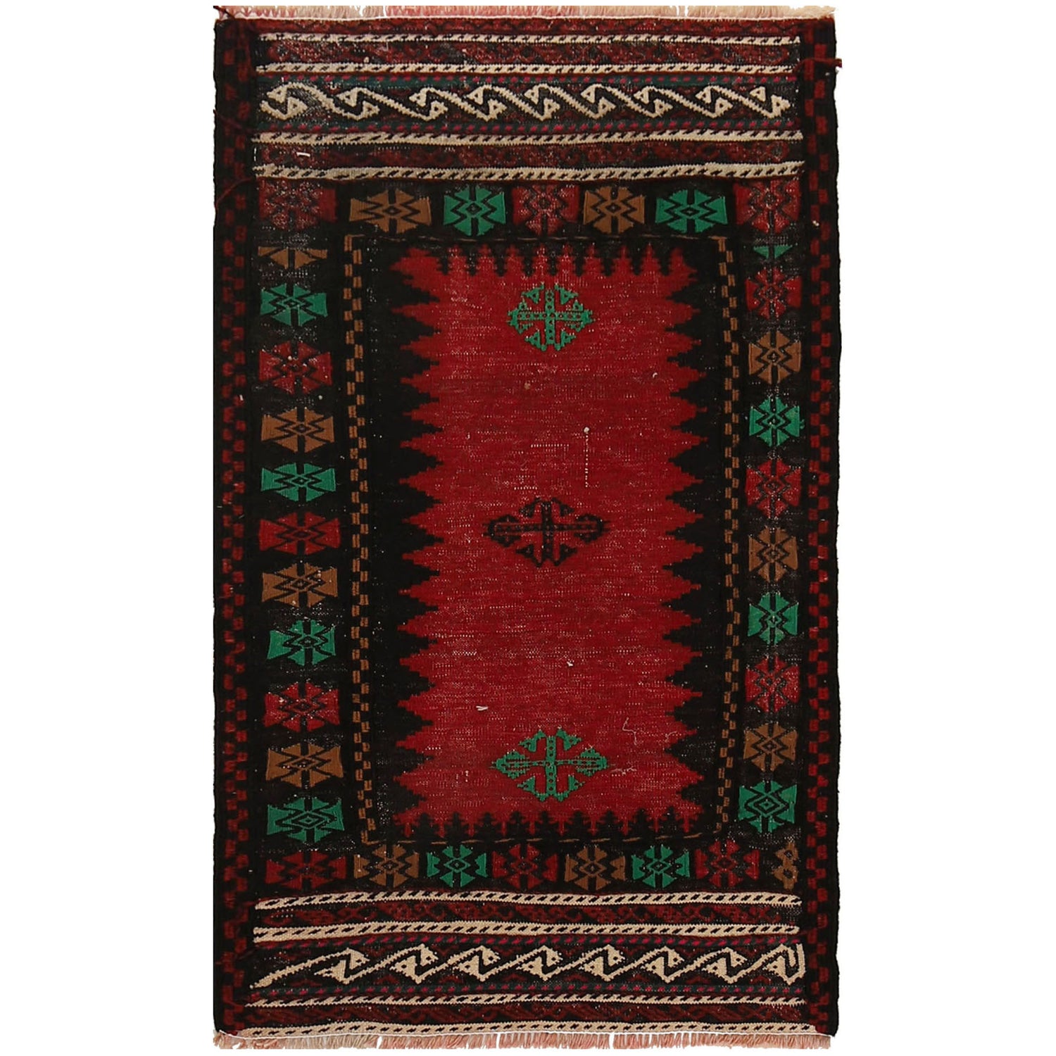 Handmade Table Sheet Kilim Runner 2' 1" x 3' 7" ft / 64 x 108 cm - No. B19885