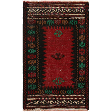 Handmade Table Sheet Kilim Runner 2' 1" x 3' 7" ft / 64 x 108 cm - No. B19885