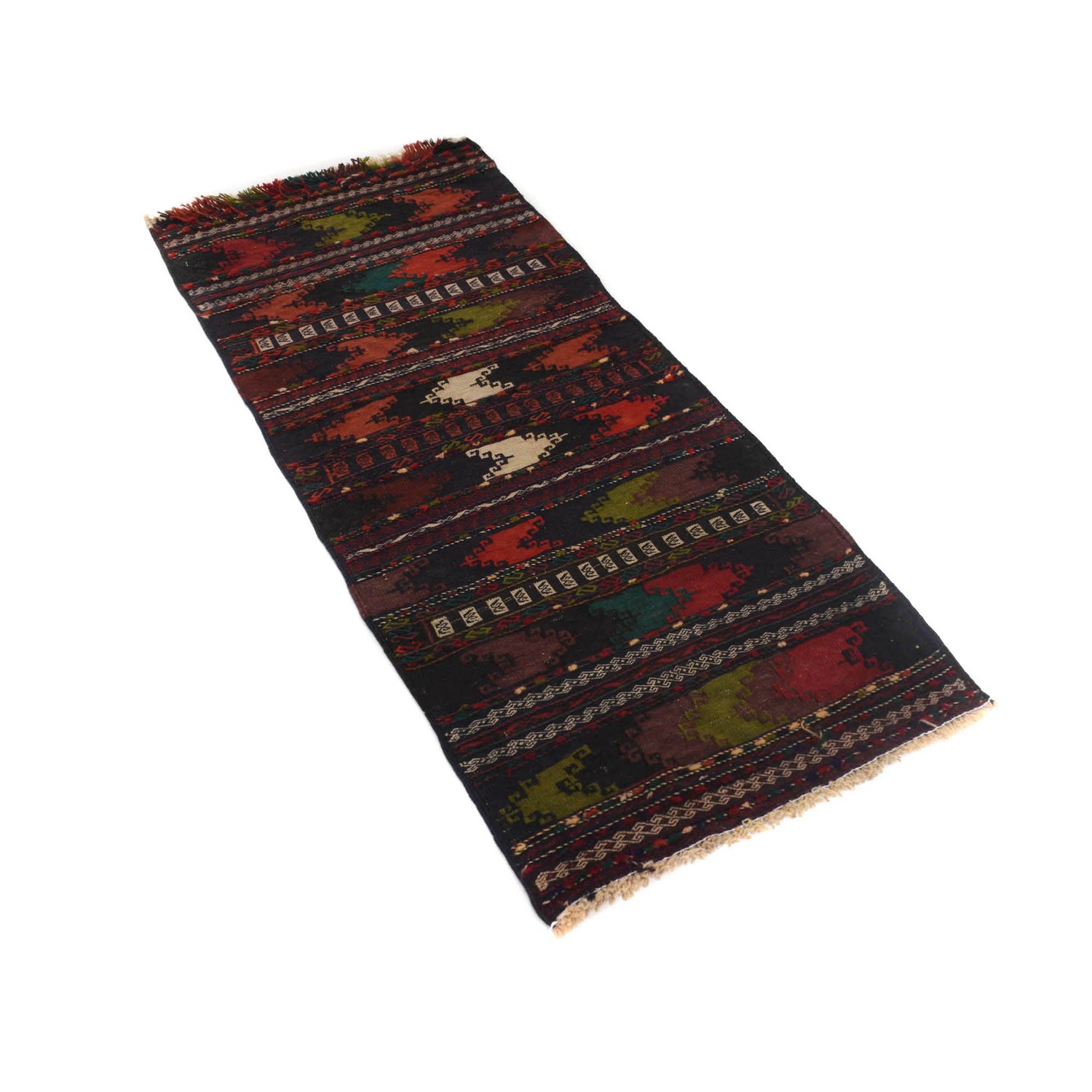 Hand Knotted Sufra Kilem Runner 2' 2" x 4' 10" ft / 65 x 148 cm - No. B19888