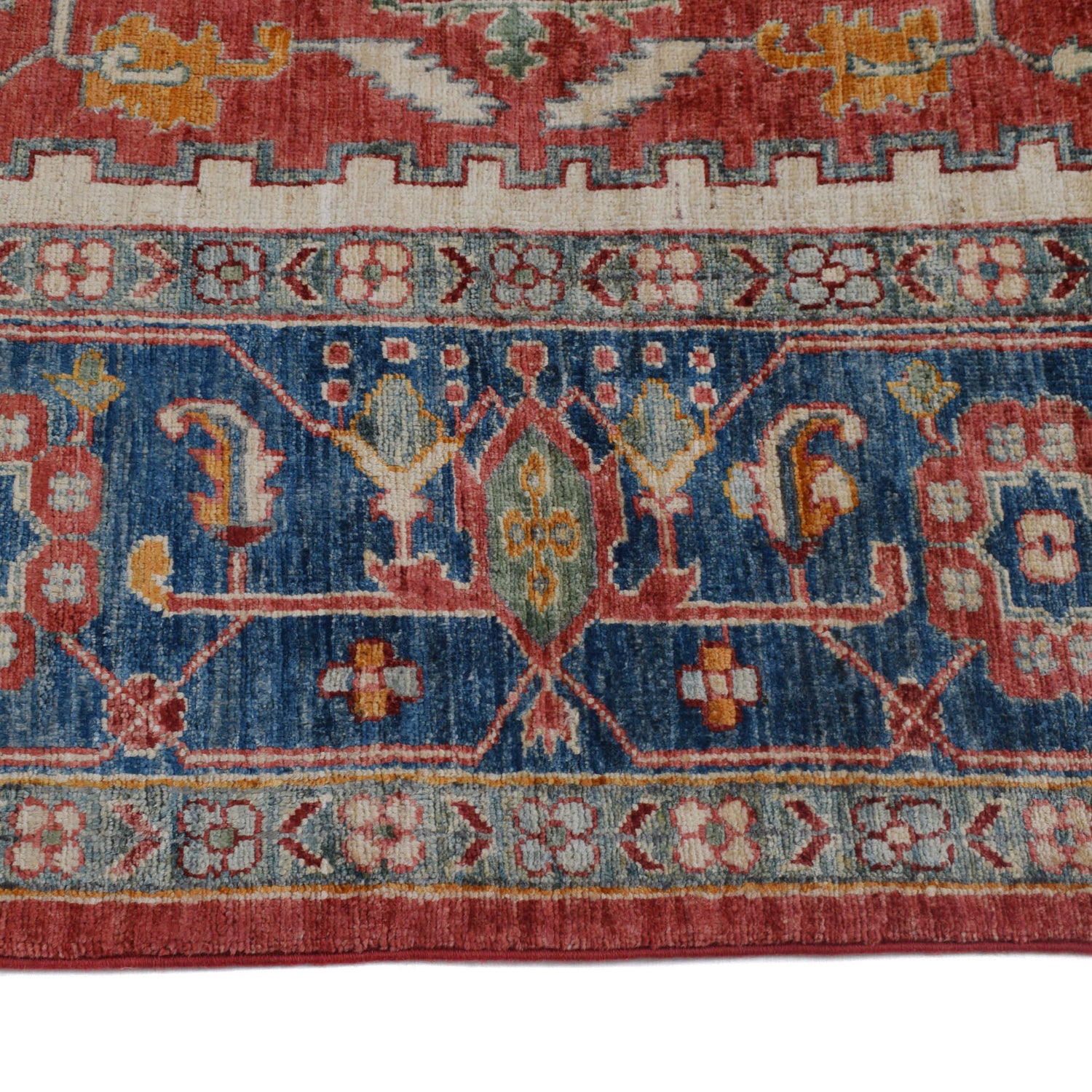 Hand Knotted Persian Heriz Area Rug 6' 8" x 9' 7" ft / 204 x 292 cm - No. B19913