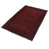 Red Color Afghan Area Rug 3' 5" x 4' 10" ft / 105 x 147 cm - No. B19934