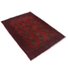 Red Color Afghan Area Rug 3' 5" x 4' 10" ft / 105 x 147 cm - No. B19934