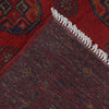 Red Color Afghan Area Rug 3' 5" x 4' 10" ft / 105 x 147 cm - No. B19934