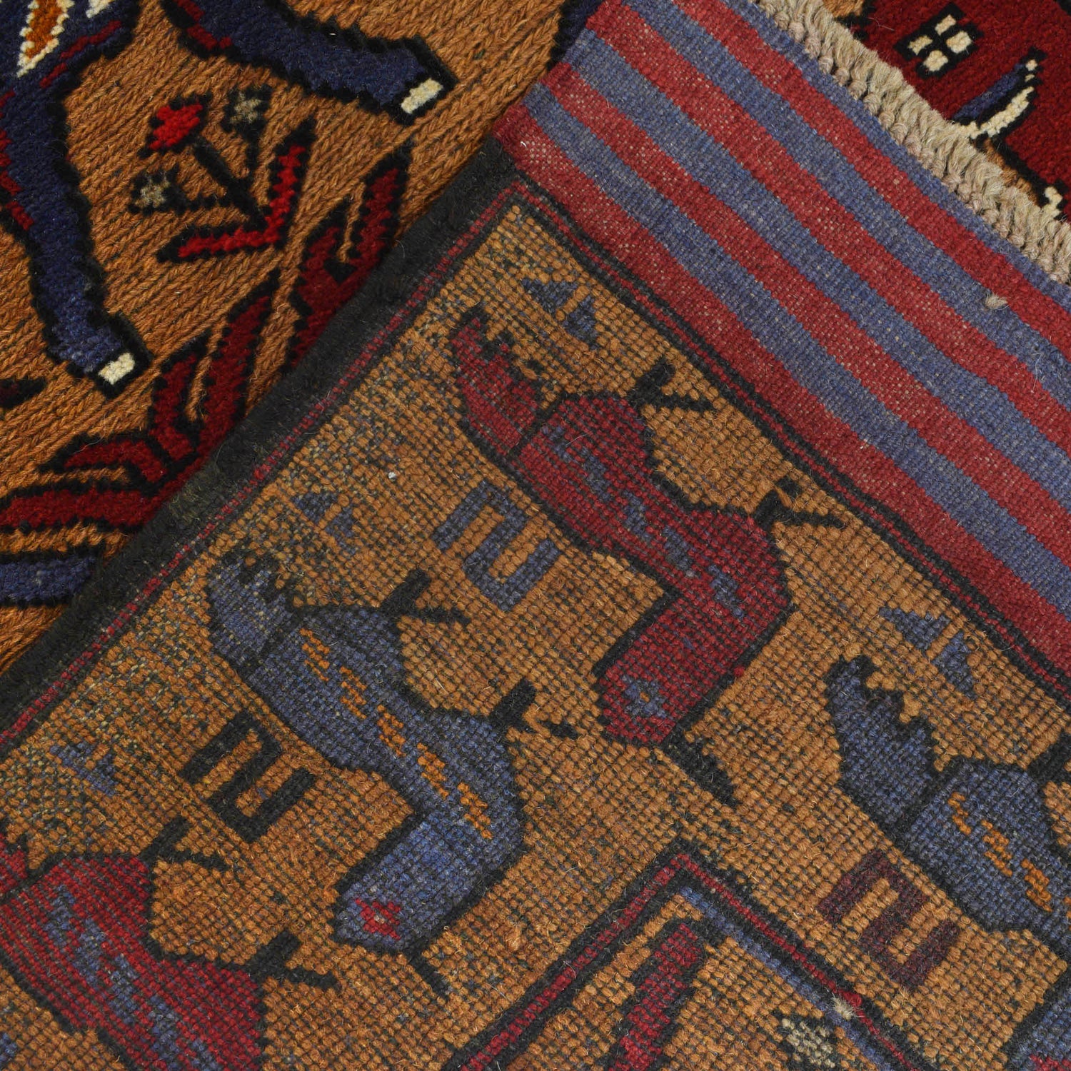 Hand Made Animal Pictorial Area Carpet 4' 2" x 6' 6" ft / 127 x 197 cm - No. B19973