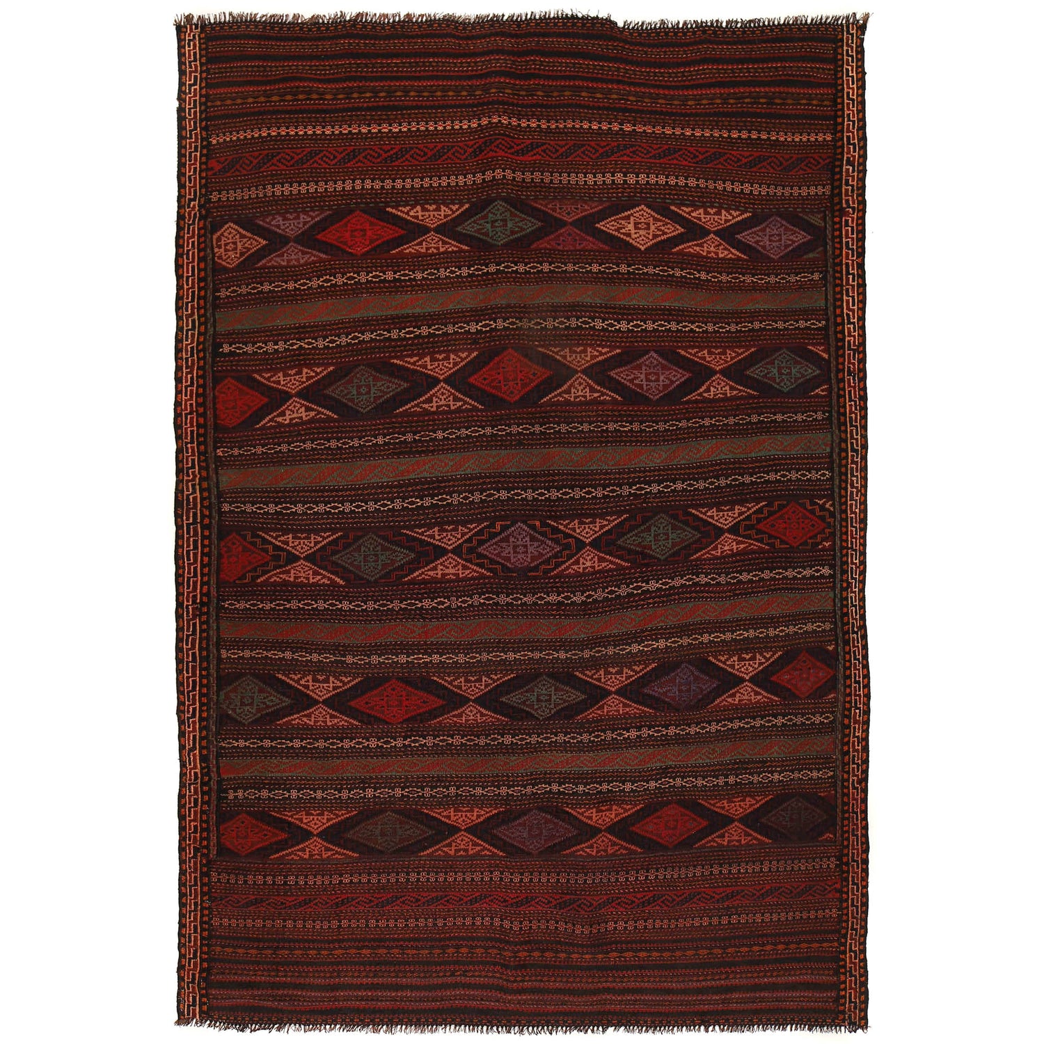 Afghan Laghari Kilim 5' 3" x 8' 3" ft / 161 x 251 cm - No. B20213