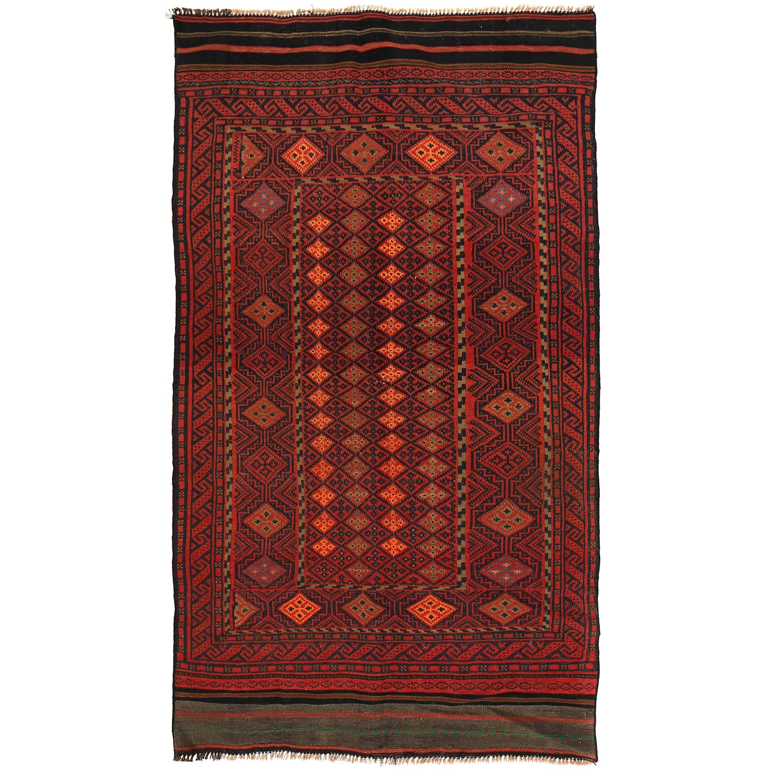 Hand Knotted Laghari Kilim 3' 6" x 6' 5" ft / 107 x 195 cm - No. B20216