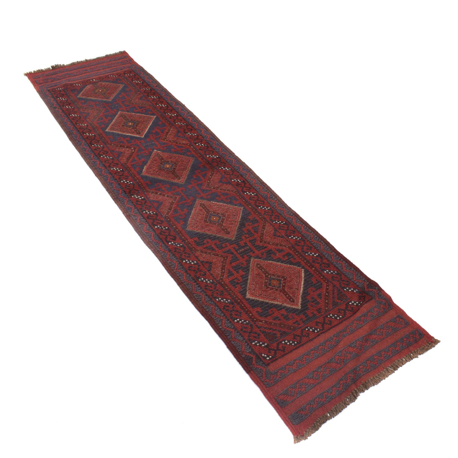 Handmade Mushwani Runner Rug 1' 10" x 7' 9" ft / 56 x 237 cm - No. B20232