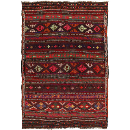 Handmade Flatweave Kilim 4' 7" x 6' 11" ft / 139 x 211 cm - No. B20249