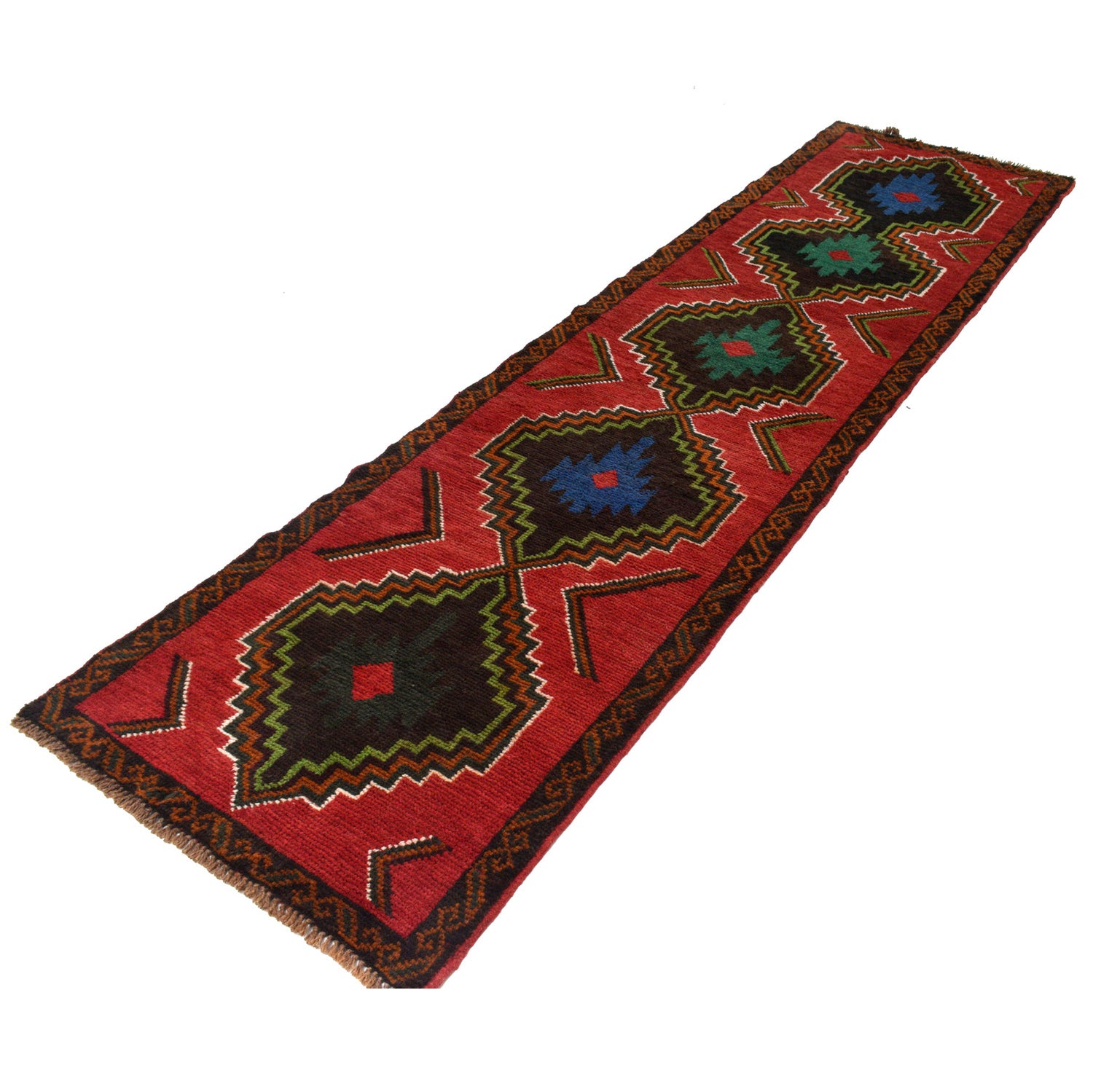 Baluchi Long Runner Rug 2' 6" x 9' 11" ft / 77 x 302 cm - No. B20275