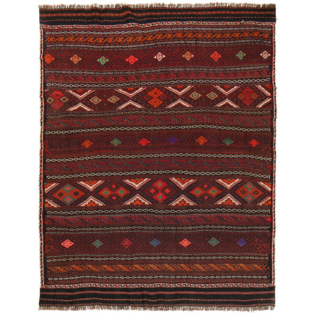 Traditional Flat Weave Kilim 4' 3" x 5' 7" ft / 130 x 170 cm - No. B20279