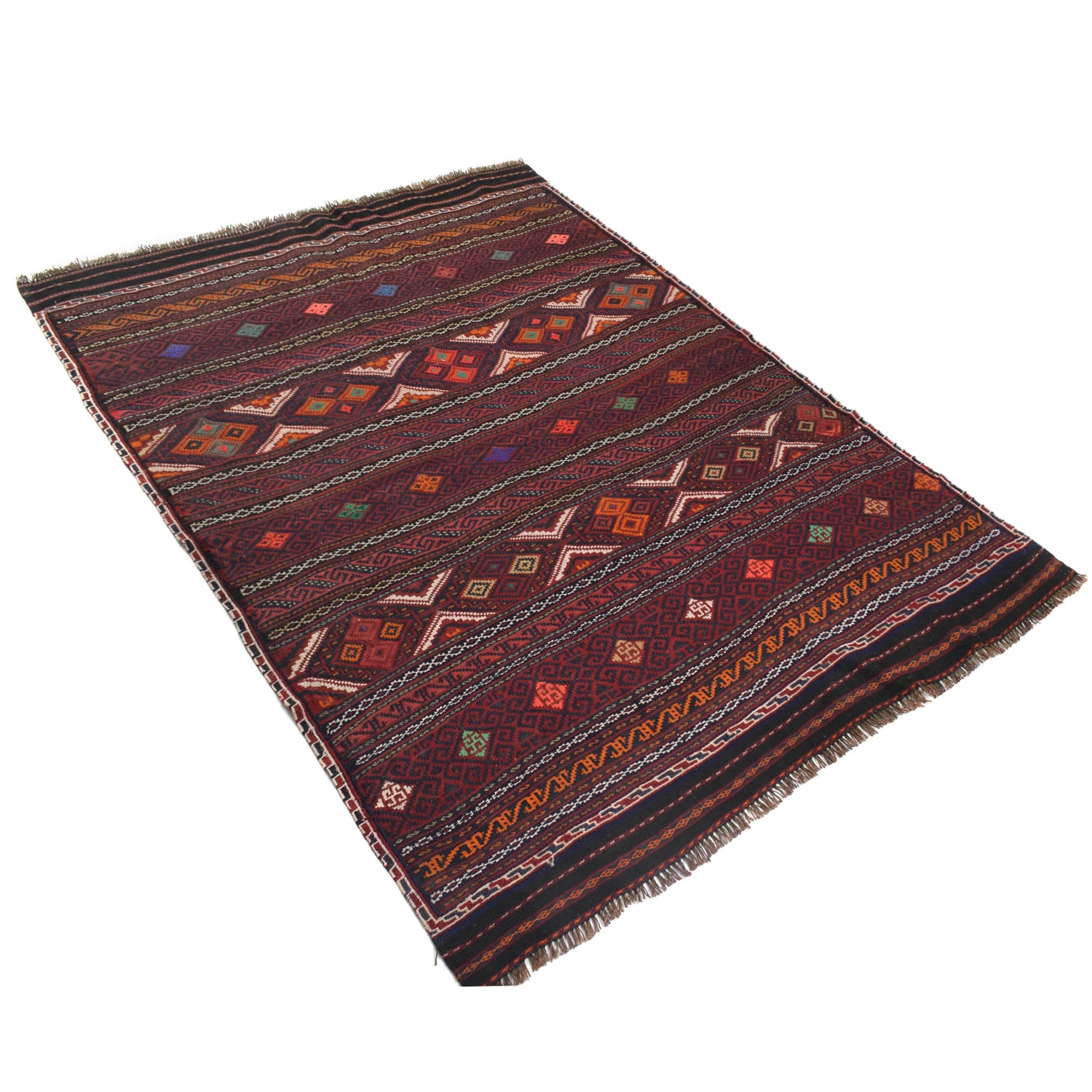 Traditional Flat Weave Kilim 4' 3" x 5' 7" ft / 130 x 170 cm - No. B20279