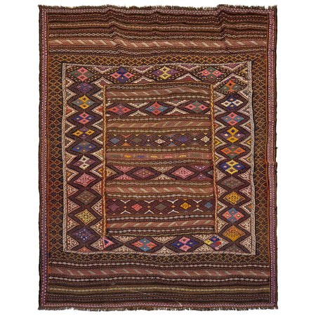 Afghan Laghari Kilim 4' 11" x 7' 8" ft / 151 x 233 cm - No. B20313