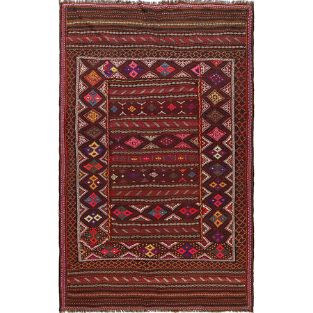 Afghan Laghari Kilim 4' 11" x 7' 8" ft / 151 x 233 cm - No. B20313