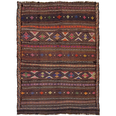 Afghan Laghari Kilim 4' 8" x 6' 2" ft / 142 x 187 cm - No. B20317