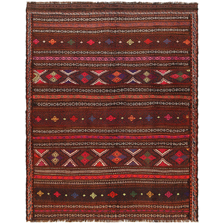 Afghan Laghari Kilim 4' 8" x 6' 2" ft / 142 x 187 cm - No. B20317